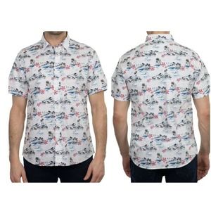 Slate and Stone - Tropical Print Short Sleeve Shirt - Large